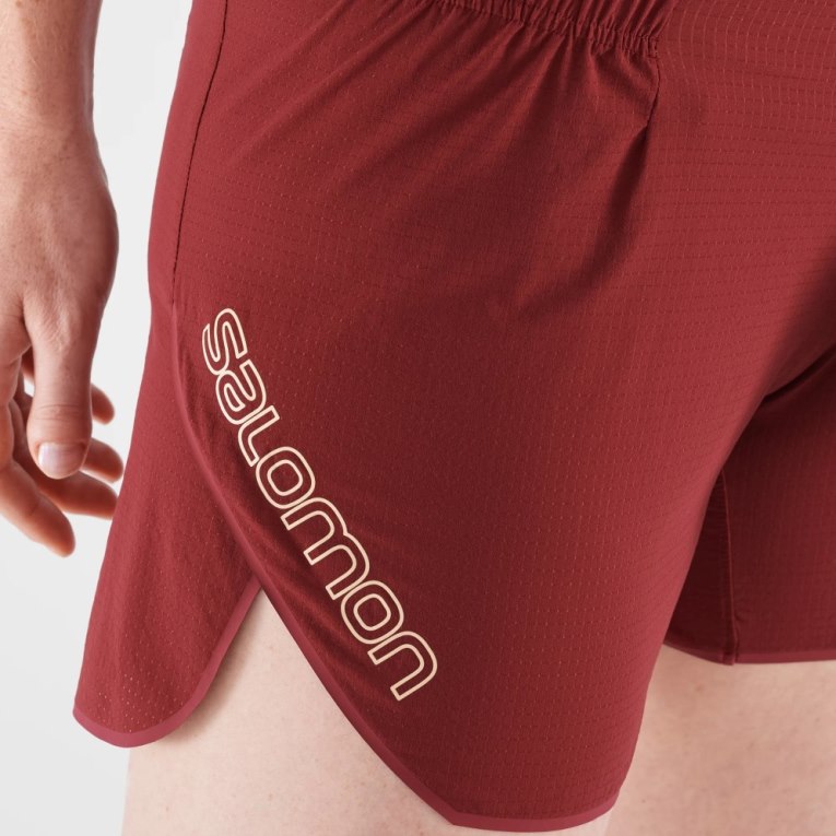 Red Salomon Sense Aero 5'' Women's Running Shorts | IE XF7428